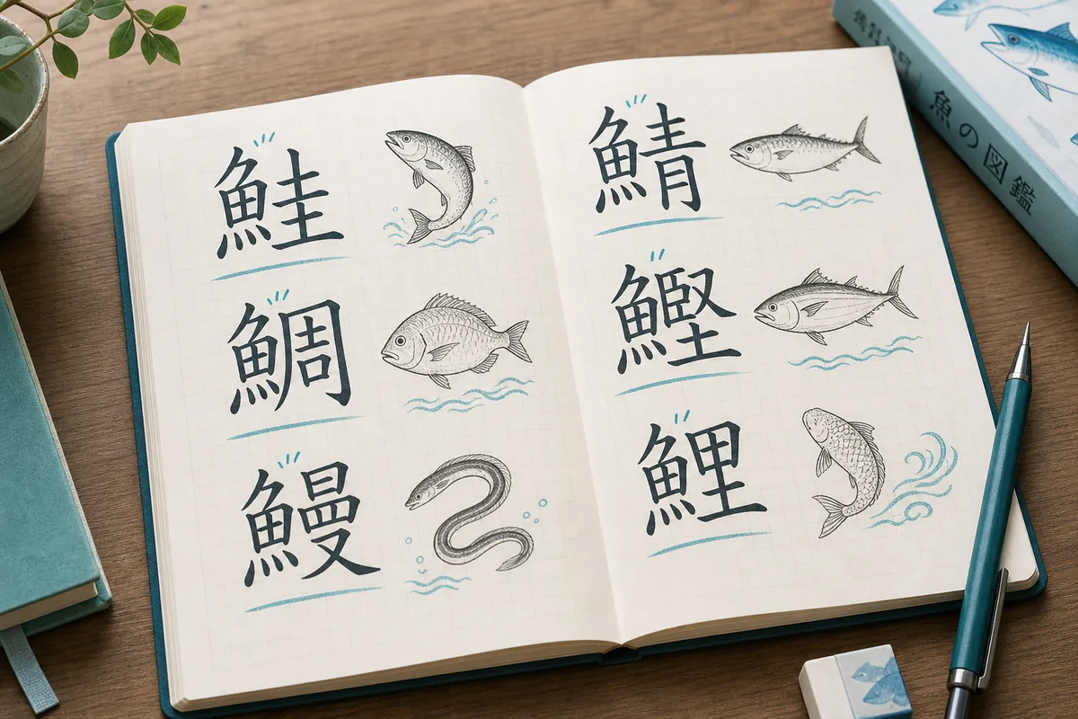 魚へんの漢字一覧と読み方